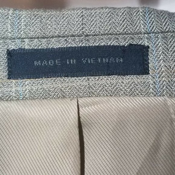 Andrew Fezza Light Brown Windowpane Blazer - Picture 5 of 10